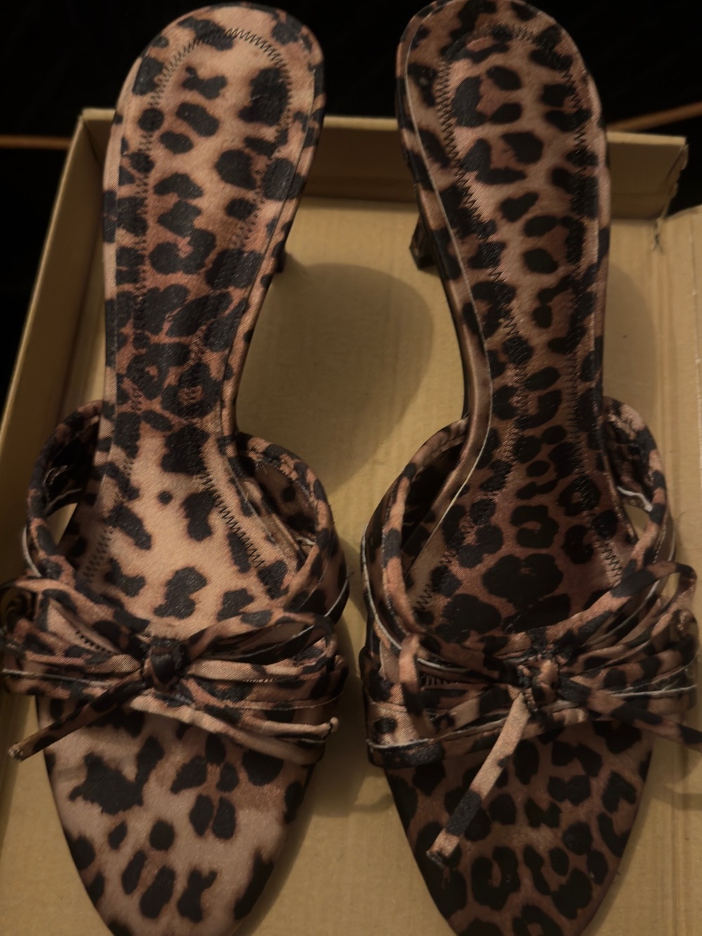 Leopard/cheetah print kitten heels